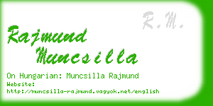 rajmund muncsilla business card